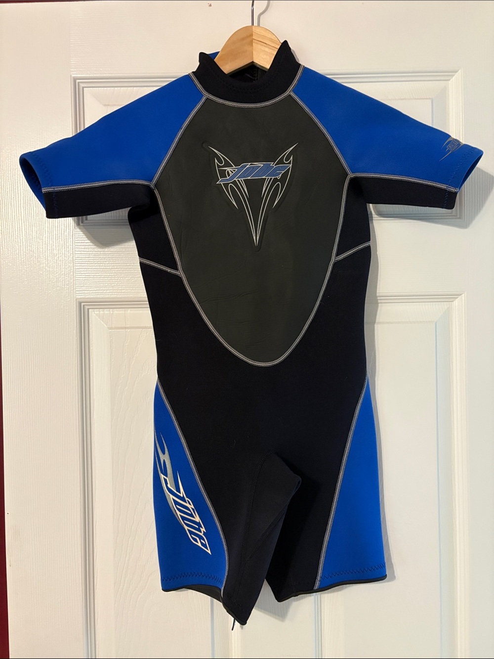 Youth Short-Sleeve Swim Springsuit in Blue and Black by O'Neill